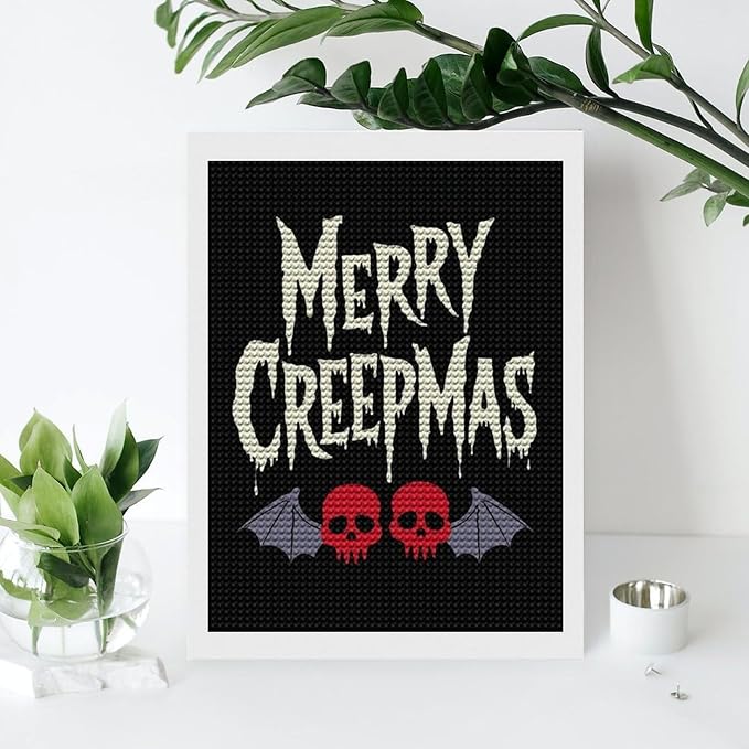 AIVKIEJK Diamond Painting Kits for Adults - Halloween & Christmas Gothic Ghost Christmas Painting DIY 5D Full Drill Diamond Dots Paintings with Diamonds Gem Art and Crafts Home Decor 12"x16"