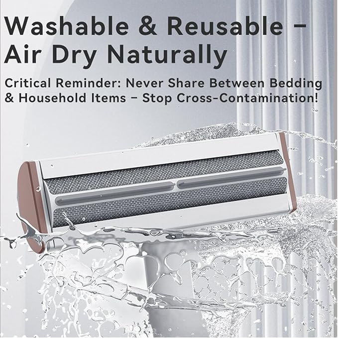 Pet Hair Remover, Lint Brush - Reusable Lint Roller for Cat & Dog Hair on Couch, Carpet, Rugs & Bedding - Portable, Eco-Friendly, No Need for Lint Roller Refills (Brown & White)
