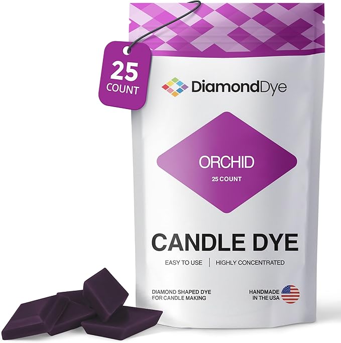 Orchid Candle Dye - Made in The USA - Premium Colorants - Highly Concentrated - Popular Colors for Paraffin or Soy Wax - Great for Professionals or Hobbyist - 25 Dye Chips