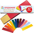 Stockmar Decorative Beeswax Sheets – 12 Assorted Colors for Candle Decorating, DIY Craft Projects, Wax Modeling, Handmade Crafts, Art Supplies, Scrapbooking, Holiday Decorations