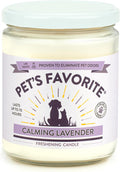 Pet's Favorite Calming Lavender Pet Odor Candle, Clean Burning, Long Lasting Scented Candles with a Natural Fiber Wick and 70 Hour Burn Time, Pack of 1