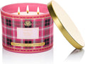 M&SENSE Plaid Pattern 3 Wick Soy Candles,11.64 oz Large Tropical Basket Scent Candle for Relaxation, Gifting, Home Décor | for Bedroom, Office, Party