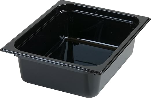 Carlisle FoodService Products CFS 10421B03 Universal High-Heat Half-Size Food Pan, 6.6 qt. Capacity, 12-3/4 x 10-3/8 x 4", Black (Case of 6)