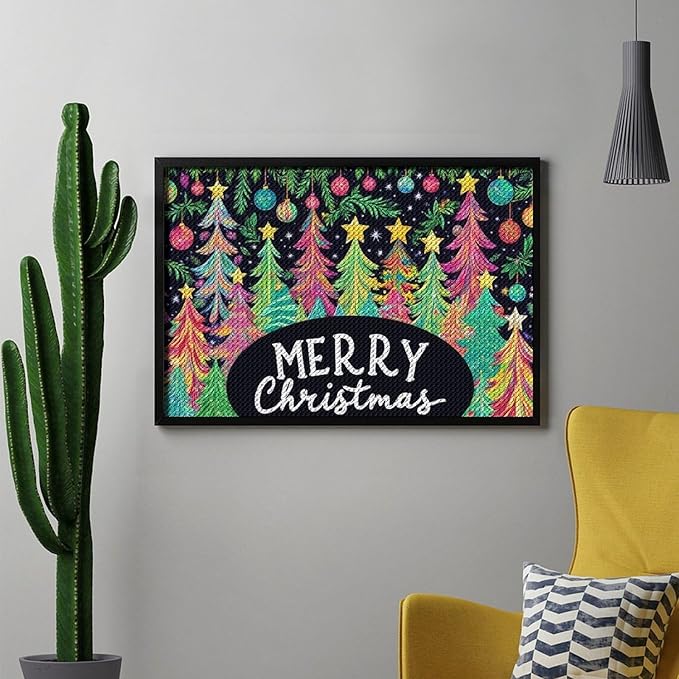 AIVKIEJK Diamond Painting Kits for Adults - Colorful Christmas Tree Painting DIY 5D Full Drill Diamond Dots Paintings with Diamonds Gem Art and Crafts Home Decor 8"x12"