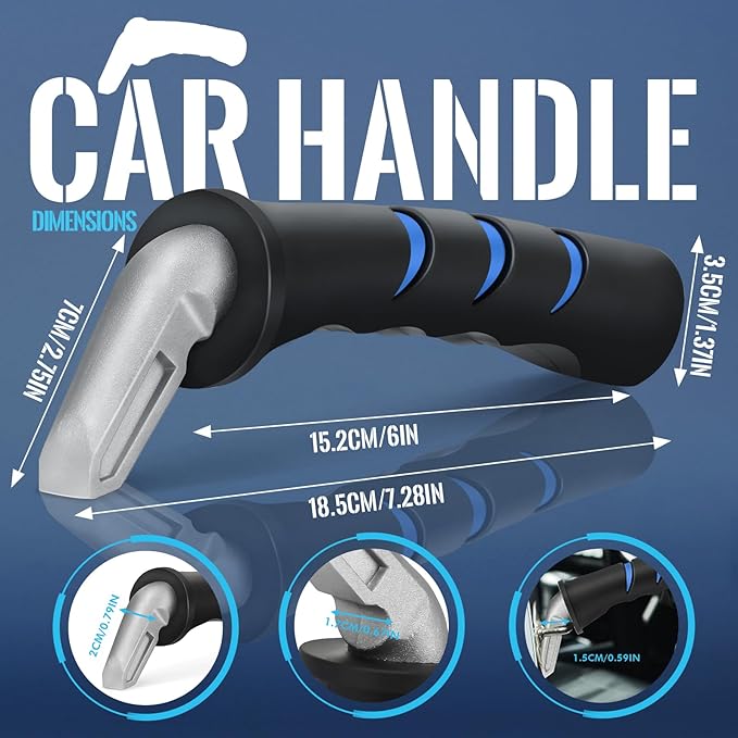 Car Door Handle for Elderly Car Handle Assist Support,Portable Auto Grab Handles with Strap for Handicap Seniors