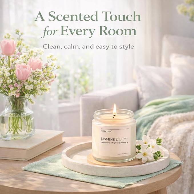Scented Candles Gift Set, 8 Pack Soy Wax Candles for Home, Spring Summer Floral Fresh Aromatherapy Scents, Gifts for Women, Birthday