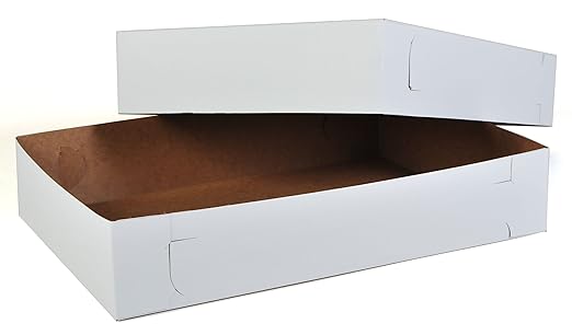 Southern Champion Tray 1019 Premium Clay Coated Kraft Paperboard White Donut Tray, 18" Length x 13" Width x 3-1/2" Height (Case of 100 Pieces)