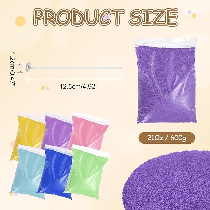 MECCANIXITY Pearled Sand Candles with 50 Pcs Wicks 21Oz / 600g Candle Beads Refillable Powder Sand Wax Making Kit for Thanksgiving Christmas Wedding Party DIY Home Crafts, Purple