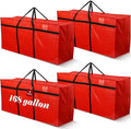Windyun 4 Pack 168 Gallon Extra Large Moving Bags XXL Heavy Duty Storage Bag with Strong Zipper Handle Jumbo Big Tote Box Foldable for College Dorm Travel Clothes Duffle Blanket Pillow(Red)