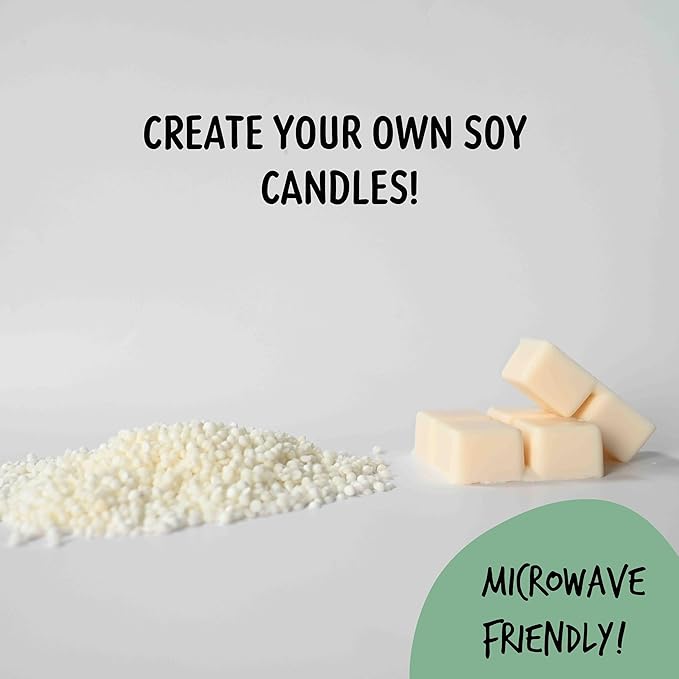 American Soy Organics - 1 lb Freedom Soy Wax Beads for Candle Making - Microwavable Wax Beads - Premium Candle Making Supplies