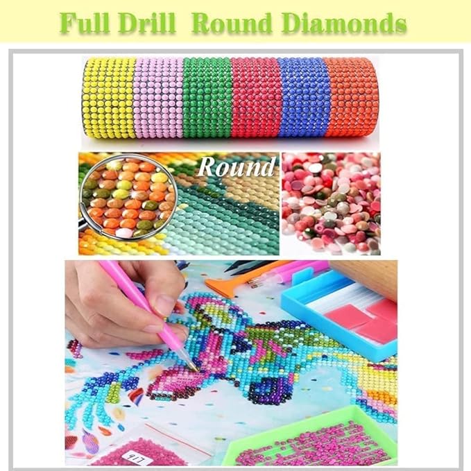 VIGEGU Christmas Diamond Art Kits for Adults,Winter Highland Cow Christmas Diamond Painting Kits for Beginners 5D Diamond Art,DIY Full Drill Round Gem Art Paintings for Home Wall Decor 13.7x13.7 in