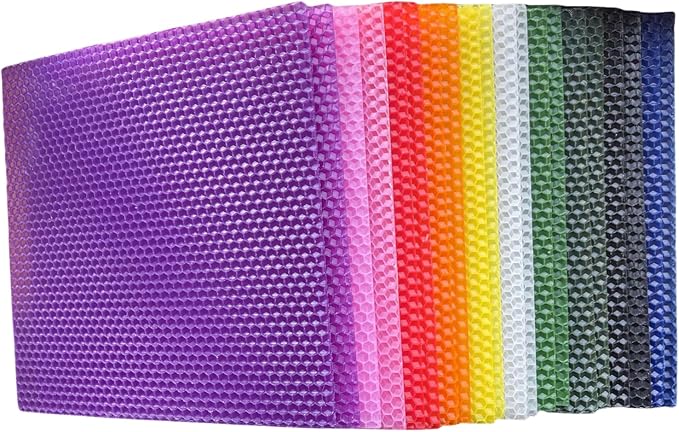 DIY Candles Sheet, Make Your Own Beeswax Candle Kit - 20 pcs in 10 Colors 8 * 8inch with Cotton Wicks, Make Ideal Candles for Kids and Adults