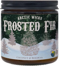 Arctic Wicks Handcrafted Candles | Non Toxic Coconut Beeswax Candles 16oz Double Wick | 100% USDA Certified Biobased, Handmade, Premium Waxes, Non-Toxic (Frosted Fir, 16oz Amber Jar)