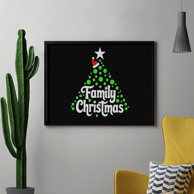 AIVKIEJK Diamond Painting Kits for Adults - Cute Family Christmas Painting DIY 5D Full Drill Diamond Dots Paintings with Diamonds Gem Art and Crafts Home Decor 12"x16"