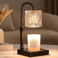 Hong-in Black Candle Warmer Lamp with Timer -Dimmable Adjustable Height Wax Melt Warmer for Jar Candles,Vintage Home Decor with Elegant Clear Glass,Birthday Gifts for Women, Mom, Friend, Sister