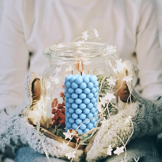 Cylinder Silicone Candle Molds Pillar Cube Bubble Geometric Ball Resin Casting Moulds for Resin Wax Making Polymer Clay DIY Craft