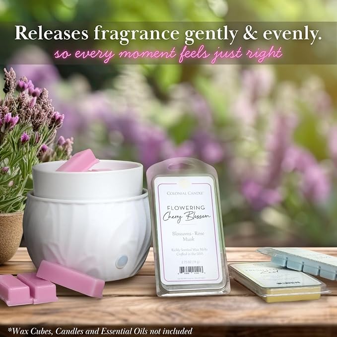 Colonial Candle Wax Melt Warmer with Timer, 3-in-1 Electric Wax Melter for Scented Wax Melts, Cubes, and Tarts | Home, Office, Bedroom, Gift & Décor