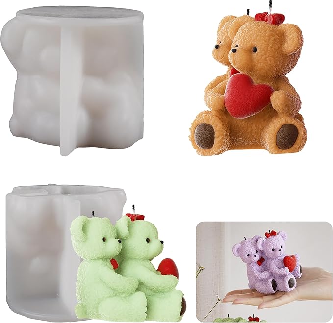 Bear Soap & Candle Mold - Animal & 3D Silicone Mold for Resin Casting & Home Decor