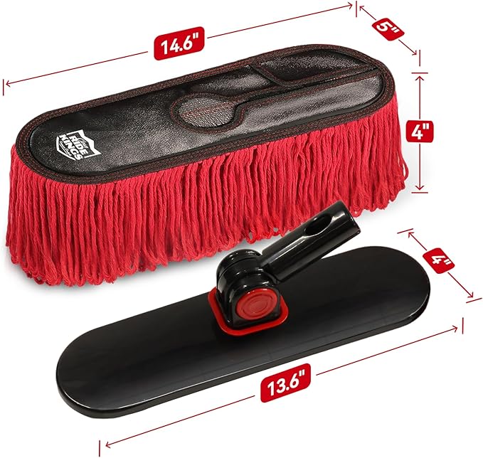 Auto Accessories Car Duster,Car Brush Replacement Kit,Scratch Free ，Feather Duster Exterior,Truck,SUV,RV and Motorcycle,Wax Cotton Hair,Dust Removal(2Mops & 1Board)