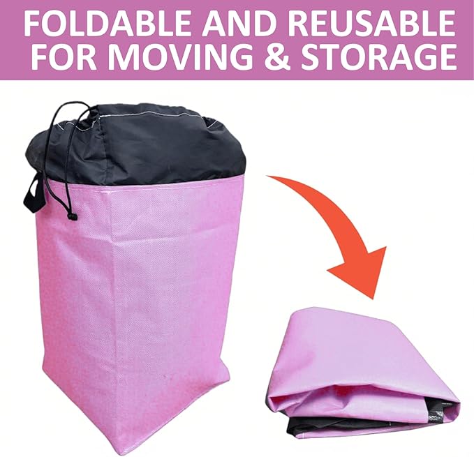 Moving Bags Heavy Duty Extra Large, 66 Gallon XL College Moving Bags with Handles, Waterproof Storage Totes Packing Supplies for Home Dorm, Set of 4