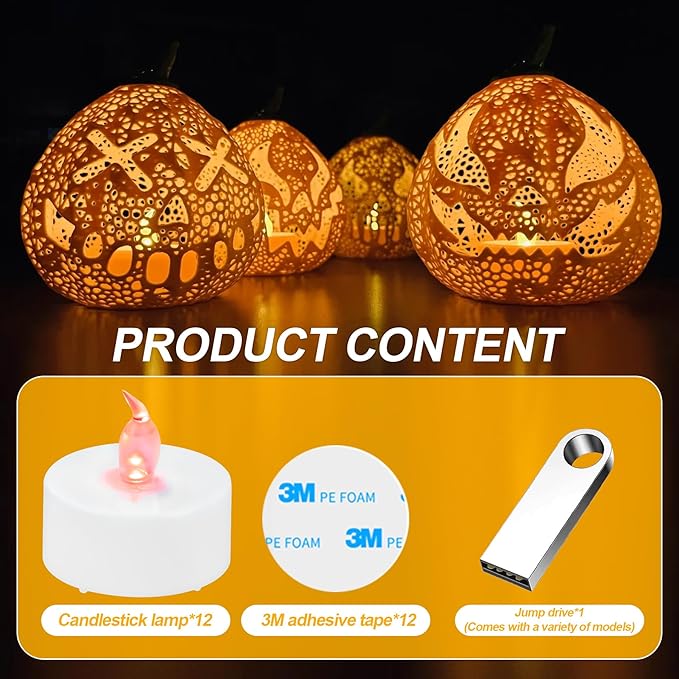 DIY LED Light Kit for 3D Printed Lamps - Compatible with Bambulab KC008, KC017, KC018 - Perfect for Custom 3D Printed Tea Light Holders, Candlestick Lamps - Chinese-Made Red, 12-Pack