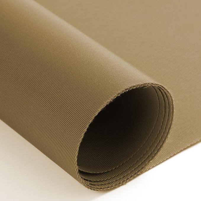 Nylon Fabric, 58"W 420D Waterproof Fabric 3 Yard Ripstop Nylon Material Outdoor Upholstery Twill Sewing Material for Patio Chair, Lining, Cushion, Purse, Tote Bag, Tent, Tarp Cover, DIY Project Khaki