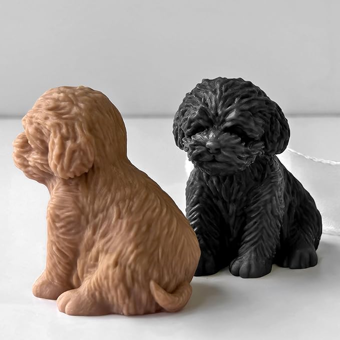 Dog Candle Animal Resin Mold - Resin Casting Silicone Molds for Home Decor & Candle Making Wave Spiral Mold