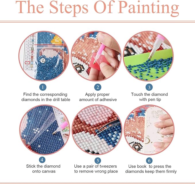 QZOTRXI Cute Dog Winter Diamond Painting Kits for Adults,Christmas Diamond Painting Kits,Round Full Drill Diamond Art Kits for Home Wall Decor 8x10 Inch