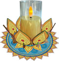 5D DIY Diamond Art Painting PVC Flower Candle Holders Tealight/Tea Light/Votive Candle Holder, for Table Centerpiece Home Décor Party Wedding Dinning-Flower-9