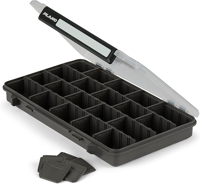 Plano StowAway 3700 Stow Tackle Box, with Corrosion-Preventive Rustricor, Single Latch Design, Transparent DuraView Lid, Stackable Storage for Fishing Bait, Lures and Gear