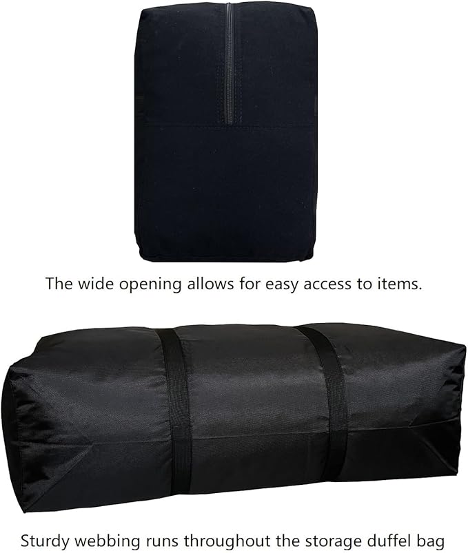 YiKitHom Extra Large Storage Duffle Bag for Travel, Black Oversized Giant Big Traveling Duffle Bag