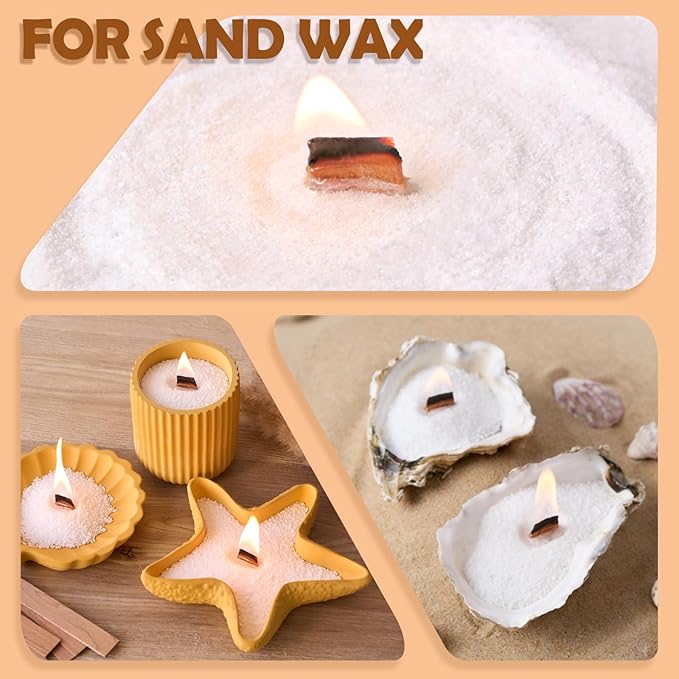 200pcs Thickened Wooden Candle Wicks Kit for Candle Making – Natural Smokeless Crackling Include 100pcs Wood Wicks with 100pcs Metal Bases, DIY Soy Wax Supplies