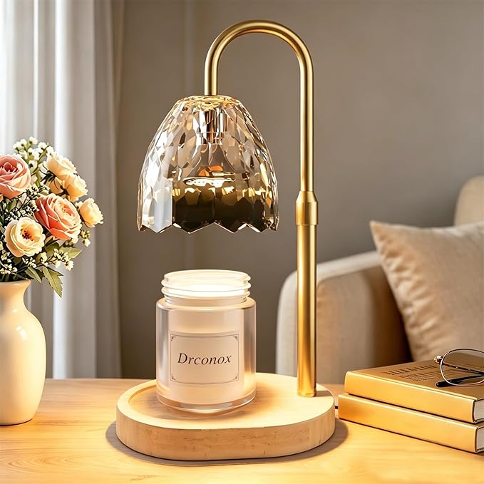 Candle Warmer Lamp with Timer Dimmable, Adjustable Height Wax Melt Warmer for Jar Candles, Birthday Gifts for Women, House Warming Gifts New Home Decor with 2 Bulbs, Gradient