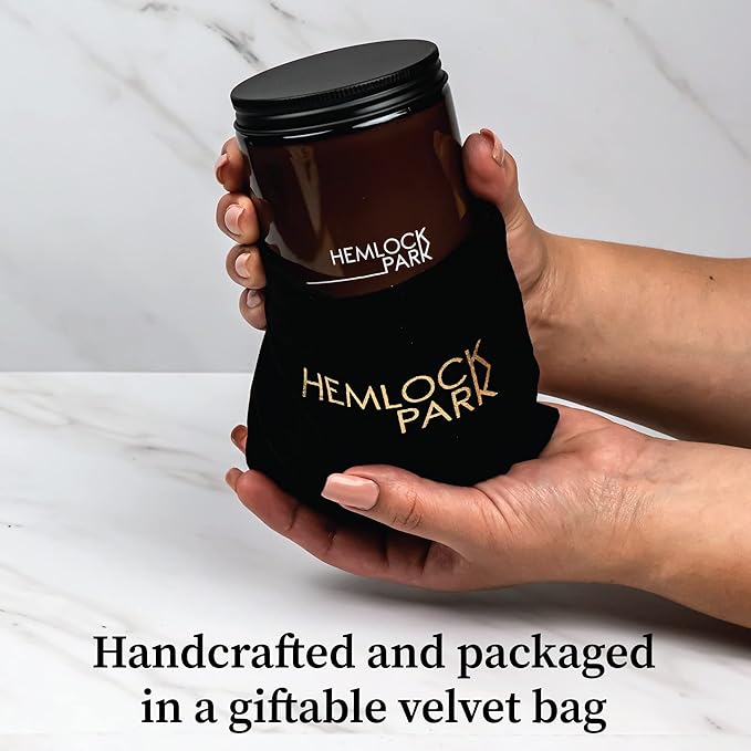 Hemlock Park Crackling Wood Wick Candle Handcrafted with Natural Coconut Wax (Standard 8 oz, Mulled Cider)