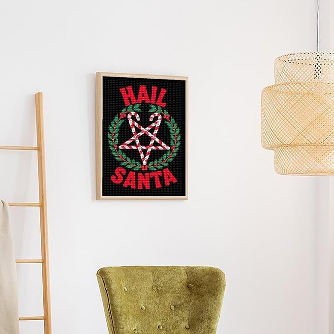 AIVKIEJK Diamond Painting Kits for Adults - Hail Santa Christmas Painting DIY 5D Full Drill Diamond Dots Paintings with Diamonds Gem Art and Crafts Home Decor 16"x20"