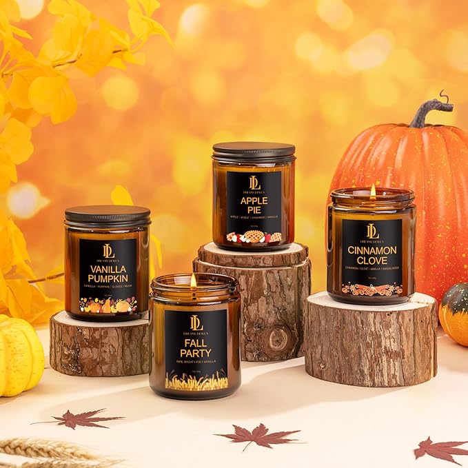 Winter Candle | Holiday Party Scented Candles - Christmas Home Decor, 7oz Fall Winter Soy Candle with 50hr Burn Time, Holiday Christmas Gifts for Women Men
