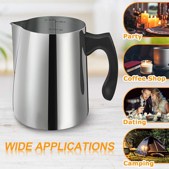 BBAXI Candle Making Kit - 32oz Pouring Pot, 16oz Soy Wax, Wooden Wick Holders, Candle Wicks, Stickers and Spoon