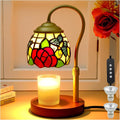 Candle Warmer Lamp with Timer Dimmer, Butterfly Tiffany Style Stained Glass Candle Lamp Warmer, Adjustable Wax Melt Warmer with 2 Bulbs for Small Jar Candles Valentine Birthday Gifts for Women