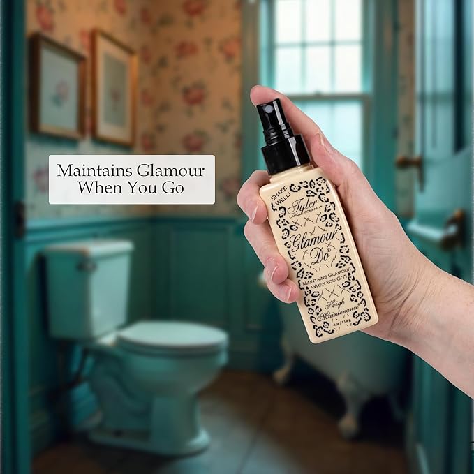Tyler Candle High Maintenance Glamour Do (4 oz) Bundle - 2 Pack with Stain Remover Pen - Travel Size Fragrance Spray for Odor Elimination, Fresh and Clean Scent Toilet Spray for Bathroom Odors