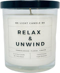 Sandalwood Candles | Purpose-Driven Soy Scented | Fragrance for Home | 8oz Long Lasting Scented | Non-Toxic | Aromatherapy | Gifts for Women | Be Light Candle RE (Relax & Unwind)