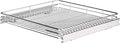 JOWBOOW Pull Out Cabinet Organizer (24" W x 21" D), Slide Out Shelves for Kitchen Cabinets, Pull Out Drawers Heavy-Duty Metal sliding Shelf, Chrome Finish