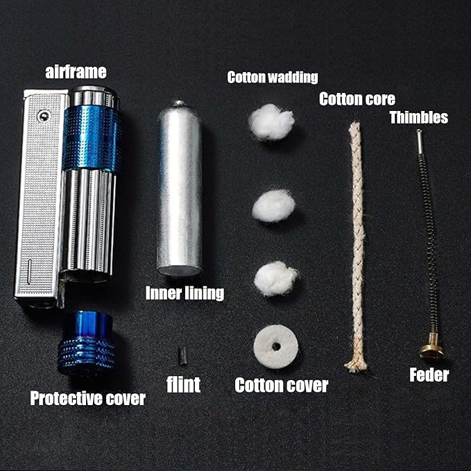 Lighter, Gold, Kerosene Lighter, Refillable, Windproof Flame, Beautifully Designed, Candle，Suitable for Birthday Gifts for Men's Fathers and Husbands (Gold)