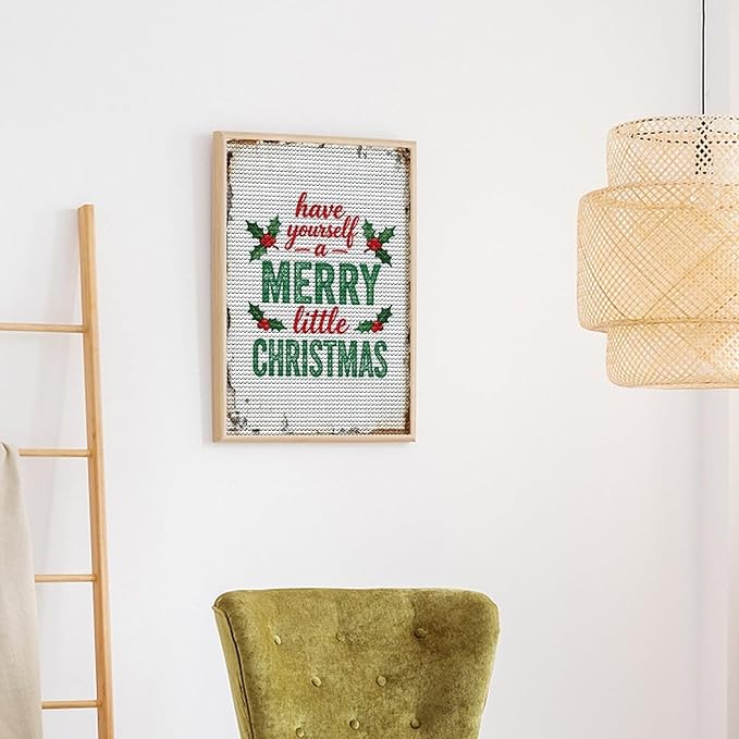 AIVKIEJK Diamond Painting Kits for Adults - Merry Christmas Santa Painting DIY 5D Full Drill Diamond Dots Paintings with Diamonds Gem Art and Crafts Home Decor 8"x12"