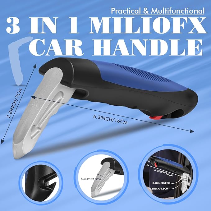 Car Door Handle for Elderly Car Handle Assist Support, 3 in 1 Portable Auto Grab Handles for Handicap Seniors