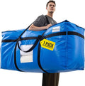 TAILI 69 Gallon Extra Large Storage Bags, XXL Blue Heavy Duty Moving Bags For Storage with Visible Window, Wrap Around Handles, Totes for Space Saving, Alternative to Moving Boxes