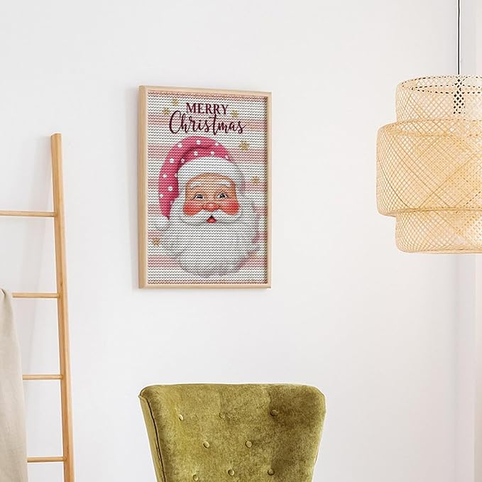 AIVKIEJK Diamond Painting Kits for Adults - Merry Christmas Santa Painting DIY 5D Full Drill Diamond Dots Paintings with Diamonds Gem Art and Crafts Home Decor 8"x12"