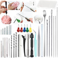 37PCS Candle Making Tools Set Adjustable Punch Needle Long Silicone Mold Needle Drill Candle Wick Hole Drill Steel Sticks to Make Holes in Candles Soap,Mold Punch Wicking Needle Tools Inserting Tool