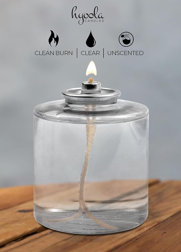 Hyoola Long Burning Liquid Candles - 80 Hour Burn Time, 3 Pack - Survival & Emergency Use