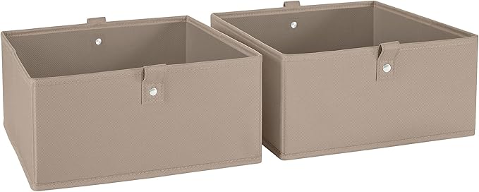 RiverRidge Kids 2pc 10.5in. W x 5in. H Folding Storage Bin Set - Taupe