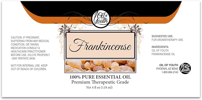 Oil of Youth Frankincense Essential Oil 4oz – Therapeutic Frankincense Oil
